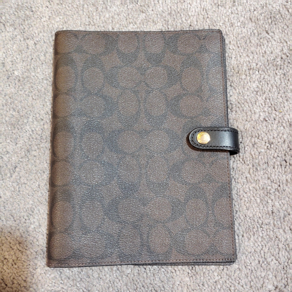 Coach Brown Monogrammed Notebook Cover - image 1
